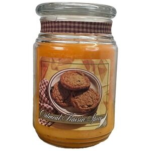 Unbranded Orange Oatmeal Raisin Spice 23oz Candle Holidays
